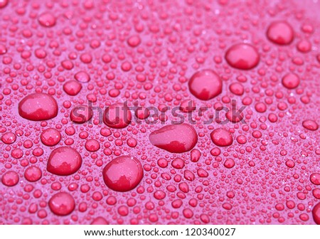 Water on metal surface. Abstract background