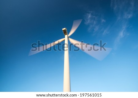 Wind power station. Ecological energy concept