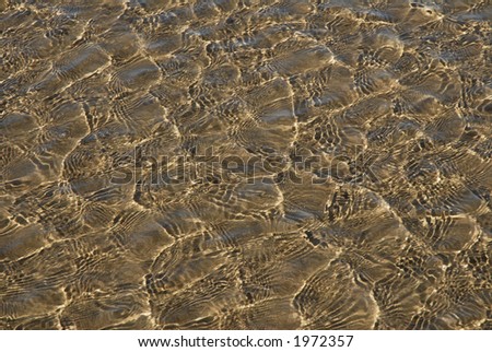 Water patterns rippling over sand