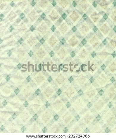 Retro geometric pattern texture. Fabric background. Vintage concept or conceptual old retro aged fabric. Shades of green, pink and yellow