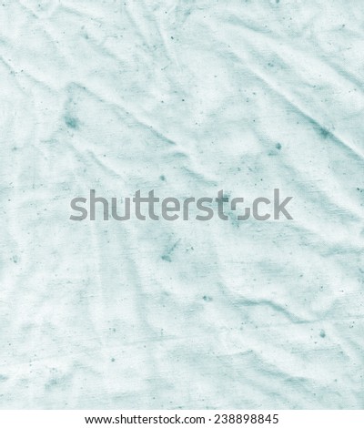 Aquamarine color. Vintage concept or conceptual old retro aged fabric. Canvas texture linen fabric grunge background