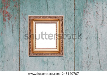 Vintage wooden frame with empty space inside