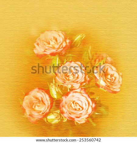 Grunge beige flower background
