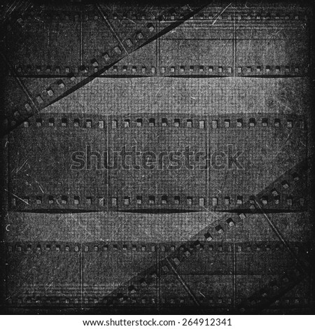 black and white grunge textured paper with film frame, background texture for your message