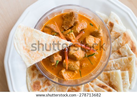 Thai Beef Phaneang Curry with Indian Paratha