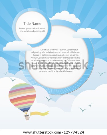 nice weather background with speech bubble for sample text Vector nice weather background with speech bubble for sample text Vector