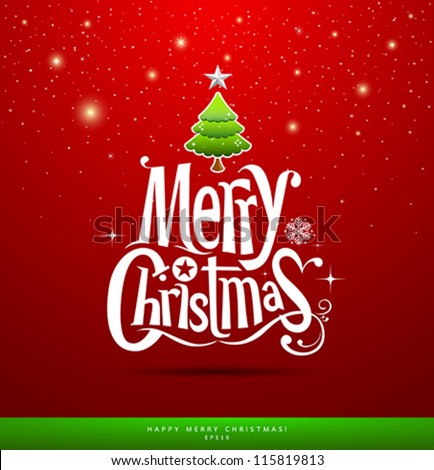 Christmas  on Stock Vector   Christmas Greeting Card  Merry Christmas Lettering