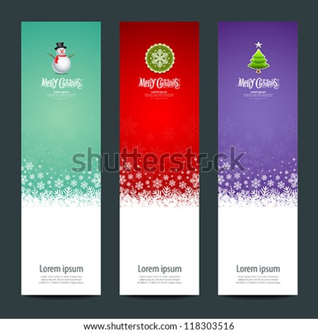 Merry Christmas Banner Vertical Background, Vector Illustration - 118303516 : Shutterstock