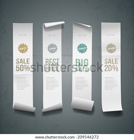 White paper roll long size vertical for sale design background vector illustration White paper roll long size vertical for sale design background vector illustration