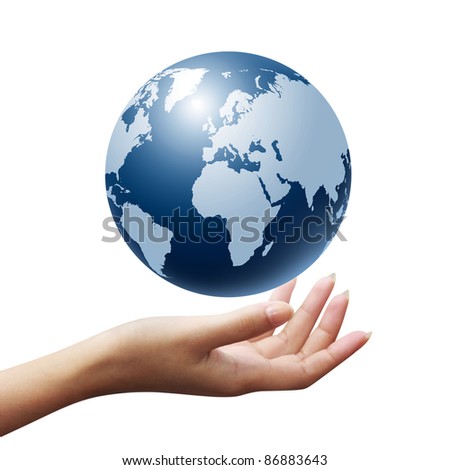 earth globe in woman hands isolated earth globe in woman hands isolated