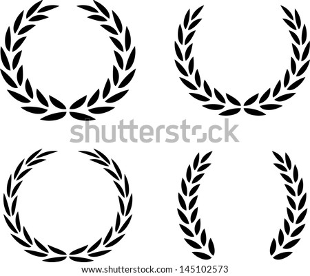 Laurel Wreaths Vector Isolated Laurel Wreaths Vector Isolated