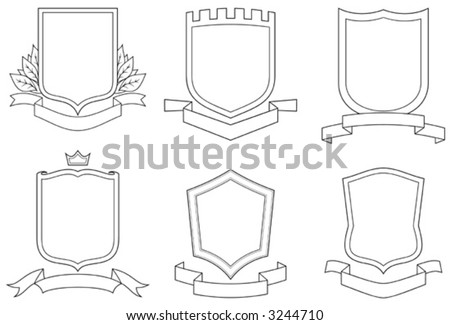 of vector emblems, crests,