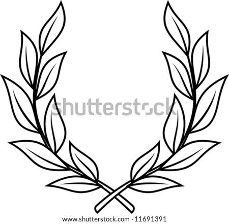 Vector Logos on Laurel Wreath Stock Vector 11691391   Shutterstock