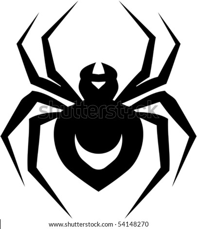 stock vector Spider tattoo vector illustration