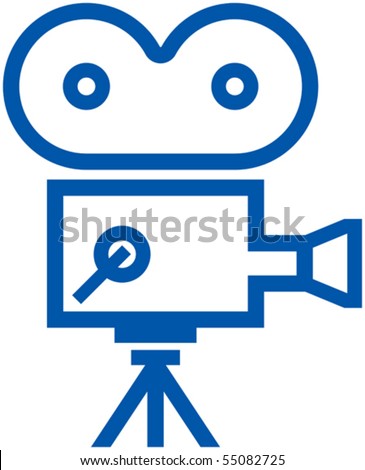 camera logo vector. film camera icon - Vector
