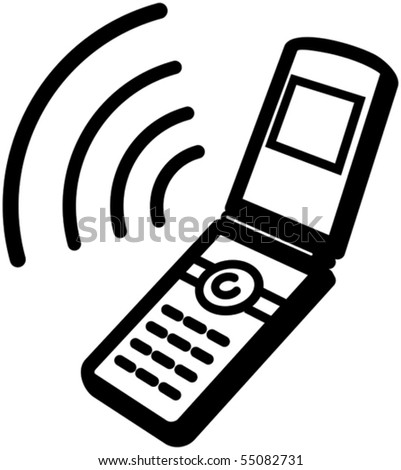 Logo Vector on Ringing Mobile Phone Icon   Vector Illustration   Stock Vector