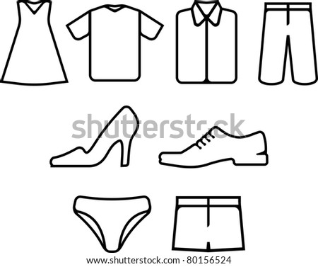 Vector clothes and shoes