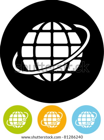 Earth globe vector icon Earth globe vector icon