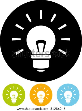 Light bulb vector icon Light bulb vector icon