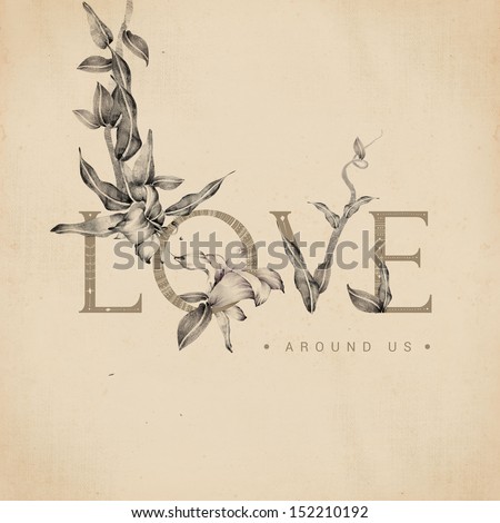 LOVE card with love LOVE card with love