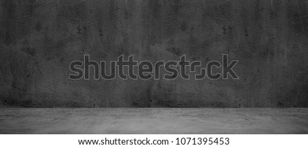 Blank concrete wide dark wall texture background
