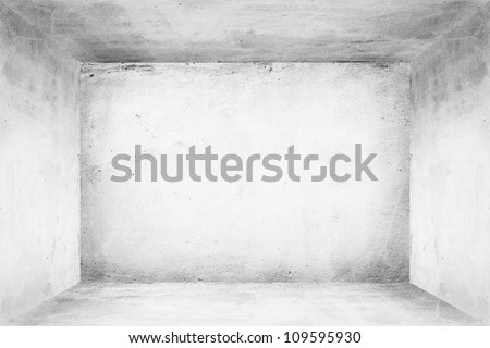 Empty room interior with white wall background