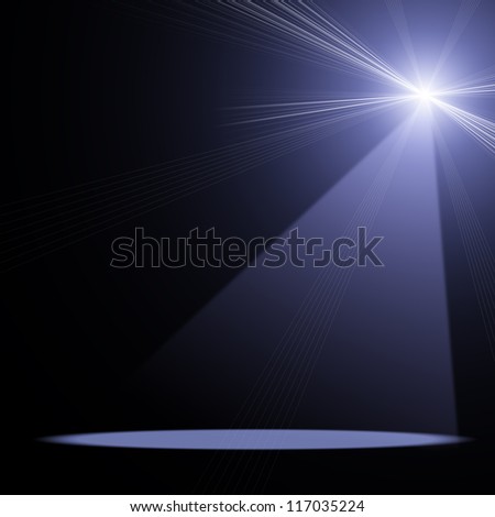 illustration of concert spot lighting over dark background