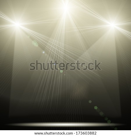 illustration of concert spot lighting over dark background