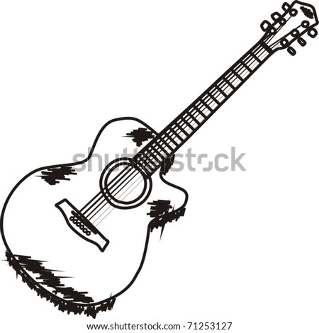 Acoustic Guitar Sketch Image Search Results Picture