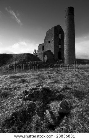 Magpie Mine. An old disused lead mine in the Derbyshire Peak District, England