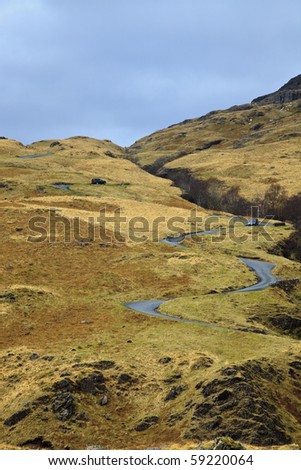 The Hardknott pass. One of the steepest roads in England with a gradient of 1 in 3