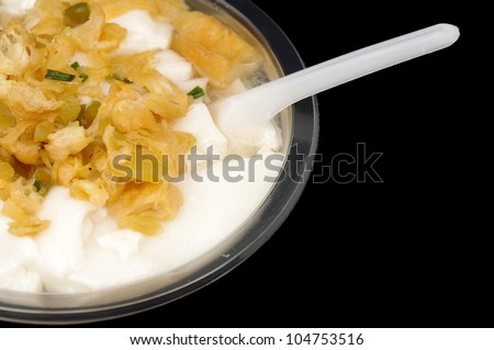 Soybean curd (which is a kind of Chinese specialties, very thin tofu)