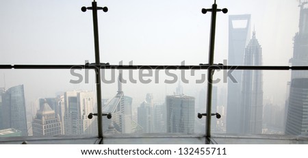 Shanghai scenery looking out the window 2013