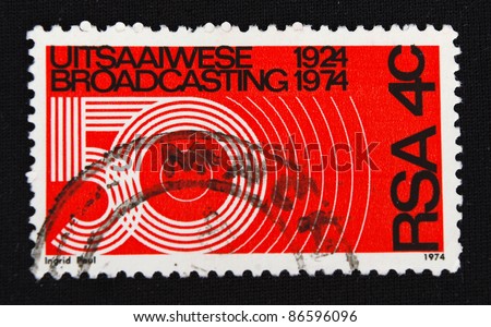 REPUBLIC OF SOUTH AFRICA - CIRCA 1974: A stamp printed in Republic of South Africa shows Fiftieth anniversary, circa 1974