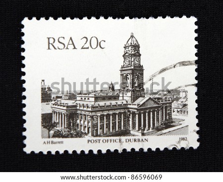 REPUBLIC OF SOUTH AFRICA - CIRCA 1982: A stamp printed in Republic of South Africa shows Palace, circa 1982
