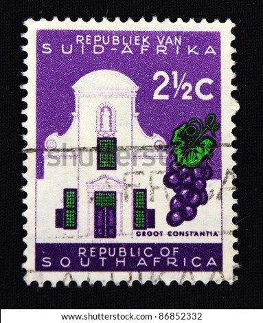 REPUBLIC OF SOUTH AFRICA - CIRCA 1977: A stamp printed in Republic of South Africa shows Vineyards, circa 1977