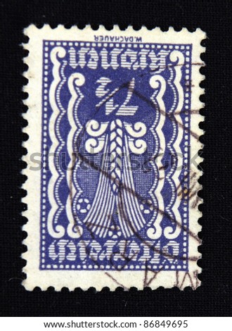 REPUBLIC OF SOUTH AFRICA - CIRCA 1970: A stamp printed in Republic  of South Africa shows Rice, circa 1970