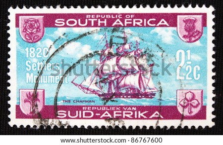 REPUBLIC OF SOUTH AFRICA - CIRCA 1992: A stamp printed in Republic of South Africa shows Yacht, circa 1992