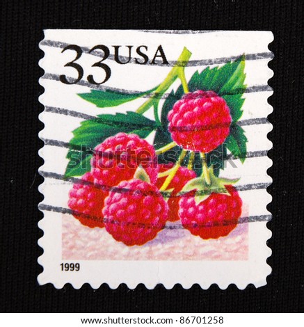 UNITED STATES - CIRCA 1999: A stamp printed in United States shows Fruit, circa 1999
