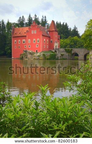 The red water State Chateau Cervena Lhota (Czech Republic, Eastern Europe)
