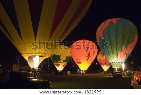 Hot Air balloon night glow