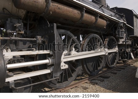 Steam engine train wheels