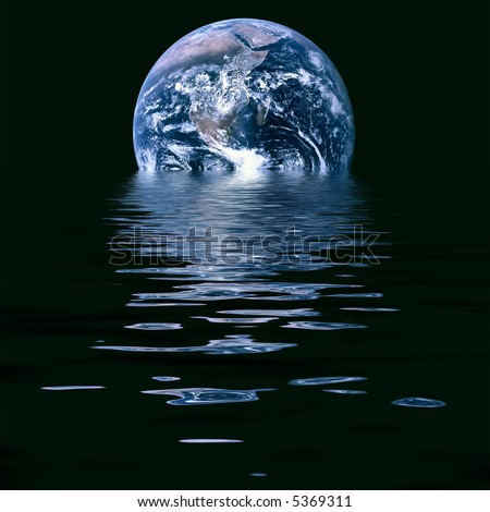 Conceptual image of melting earth symbolic of global warming and climate change. Source image courtesy of NASA