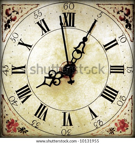 An old vintage clock face