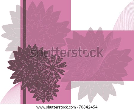 Background with the outlines of flowers