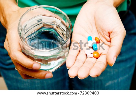 Take medicine and water