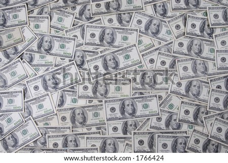 100 dollar bill background. hundred 100 dollar bills
