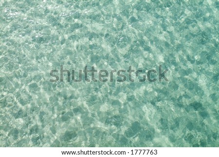 Sparkling Blue Green Swallow Ocean Water Background Texture