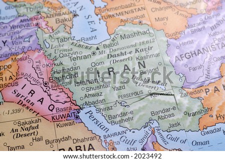 Macro Globe Map Detail 10 Iran