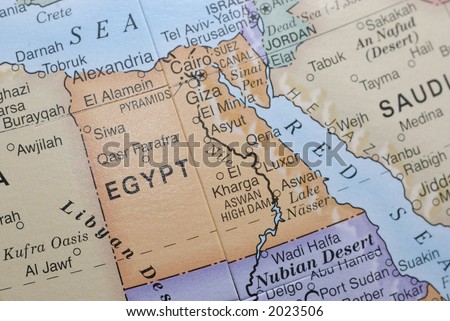 Macro Globe Map Detail 23 Egypt